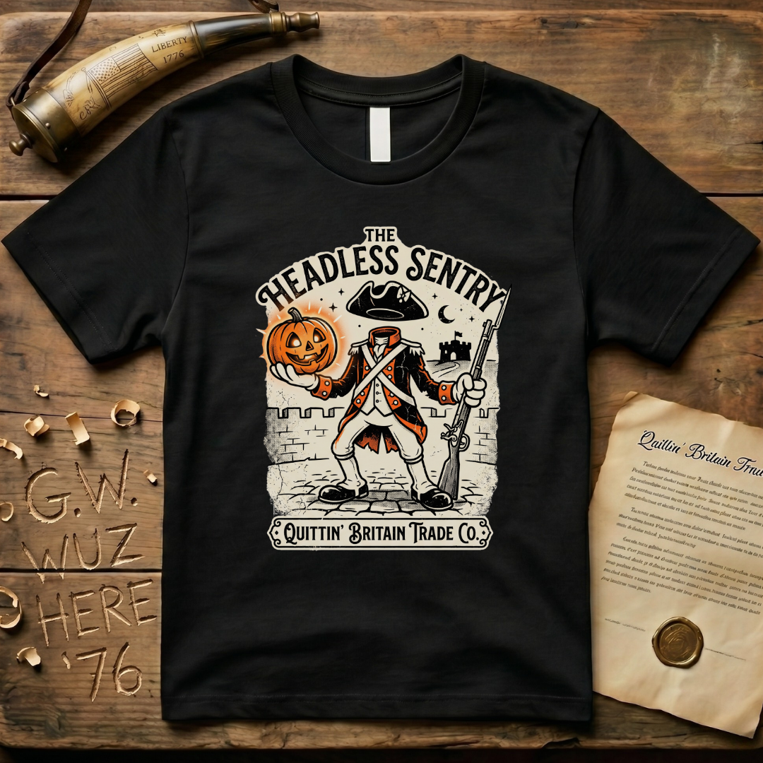 The Headless Sentry Rubber Hose British Guard Halloween Folklore T-Shirt