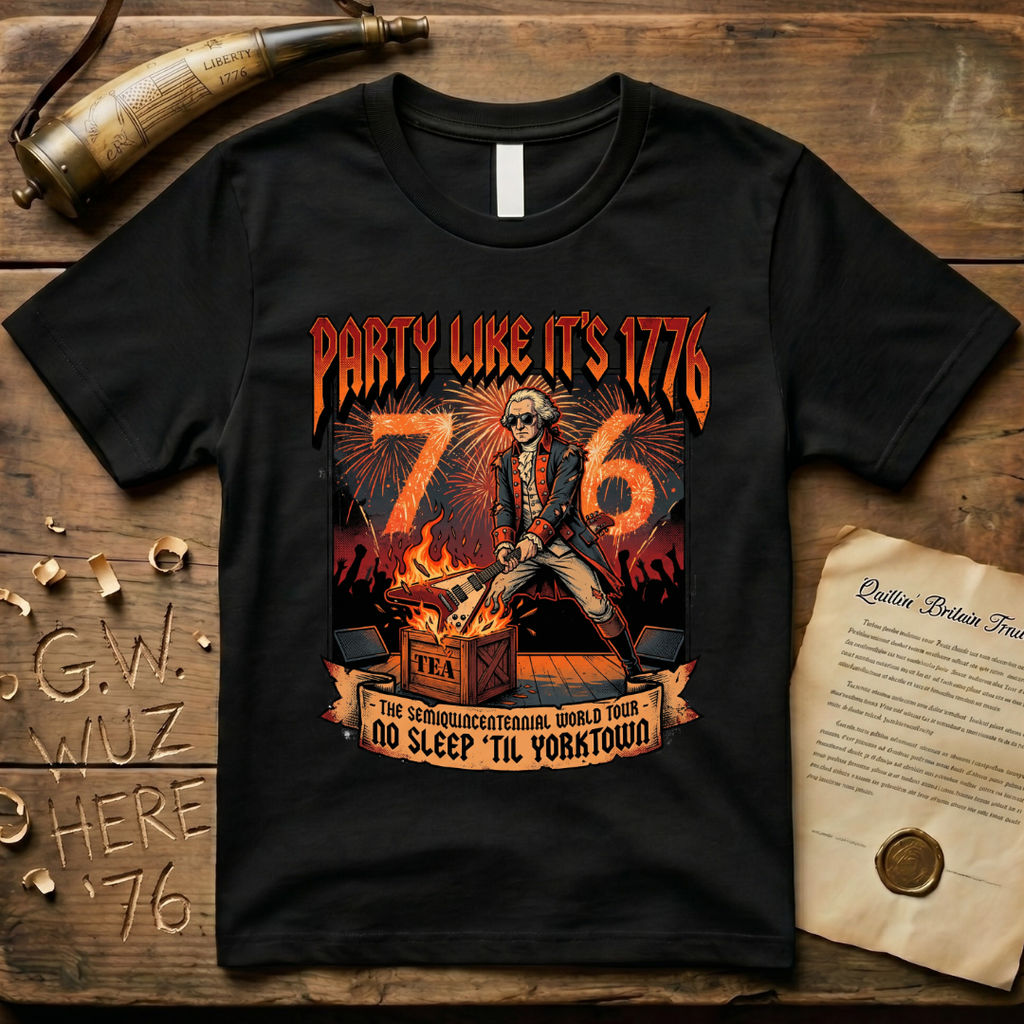 Party Like It's 1776 - The Semiquincentennial World - No Sleep 'Til Yorktown T-Shirt