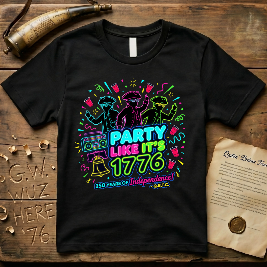 Party Like It's 1776 1980's-Style T-Shirt