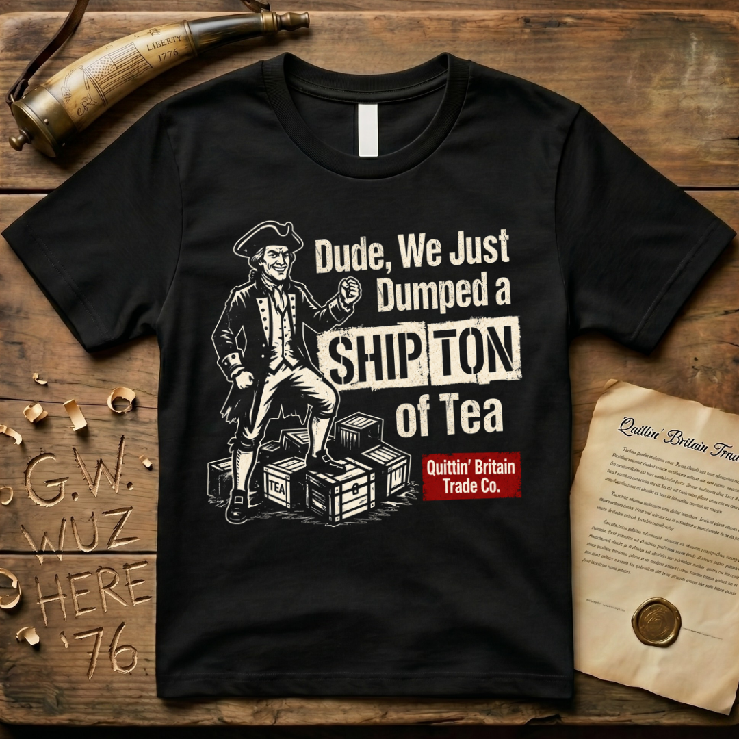 Dude, We Just Dumped a Ship Ton of Tea Sons of Liberty Dark T-Shirt