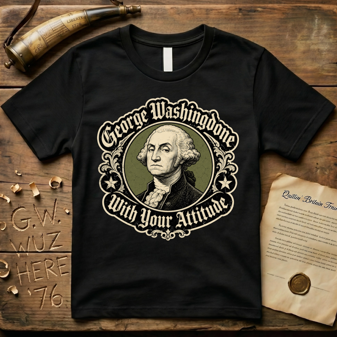 George Washingdone with Your Attitude Shield Design T-Shirt