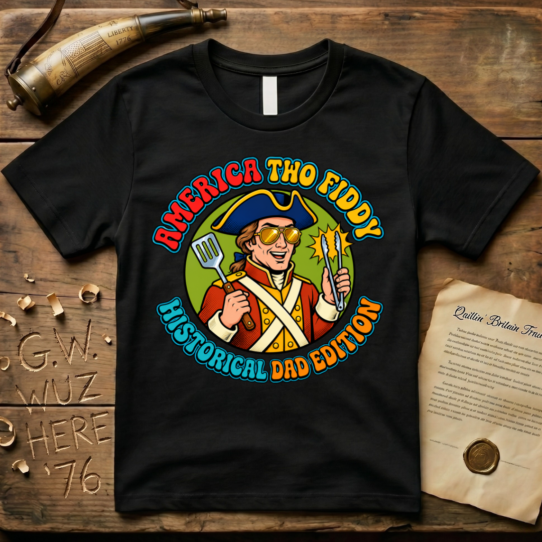 Historical Dad Joke America Two-Fiddy Father's Day Edition T-Shirt