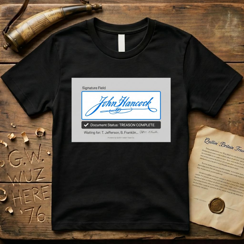 John Hancock Electronic Document Signature T-Shirt