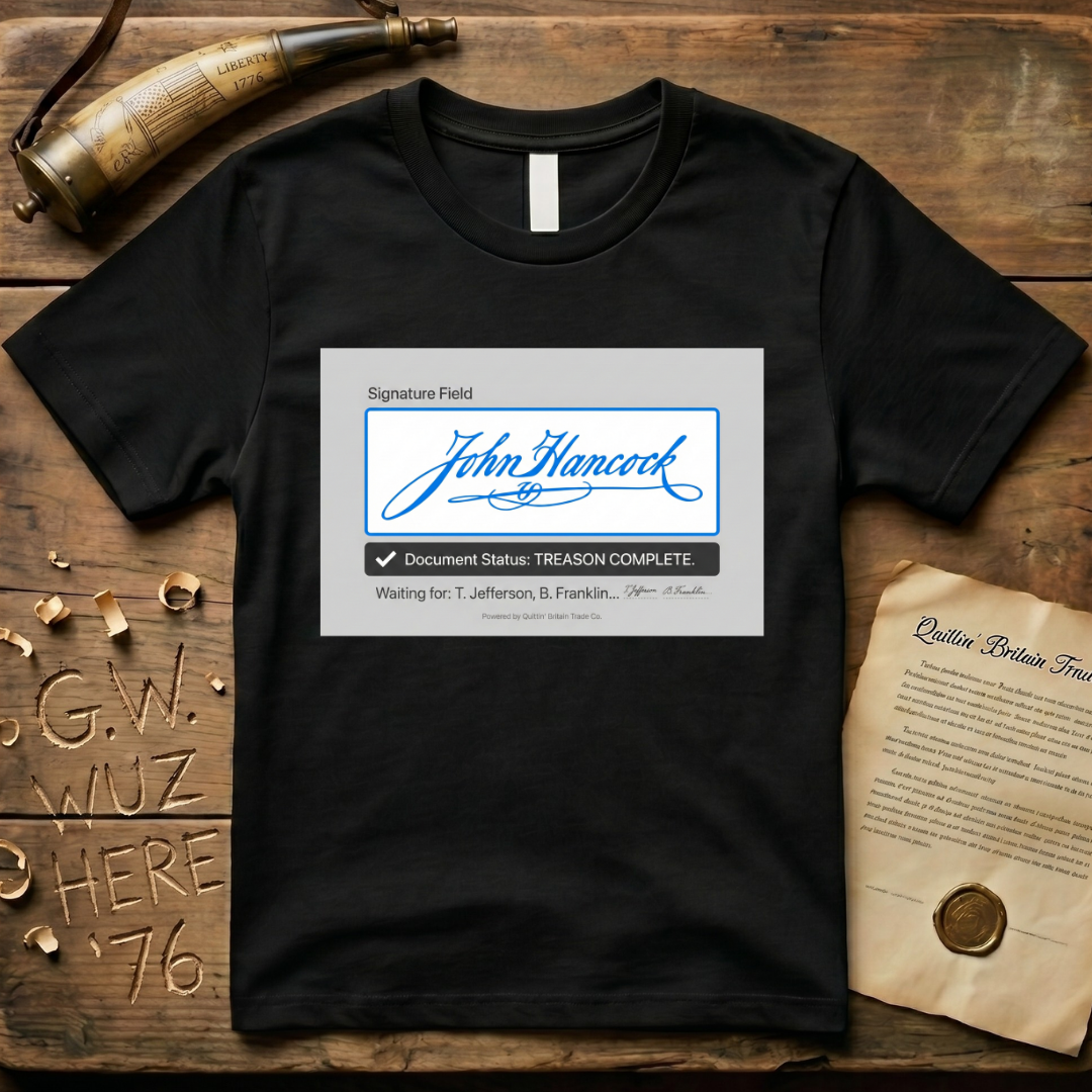 John Hancock Electronic Document Signature T-Shirt