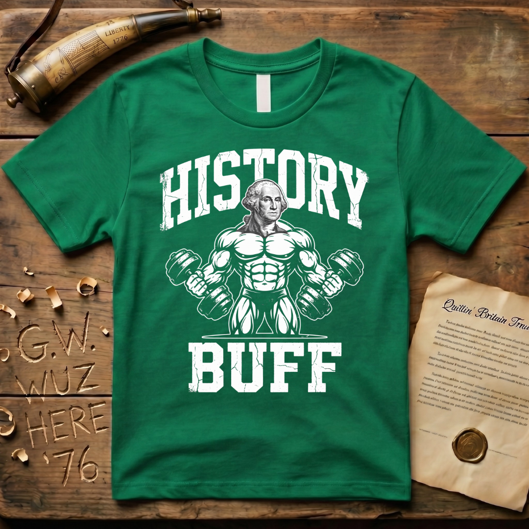 History Buff George Washington Gym Dark Design T-Shirt