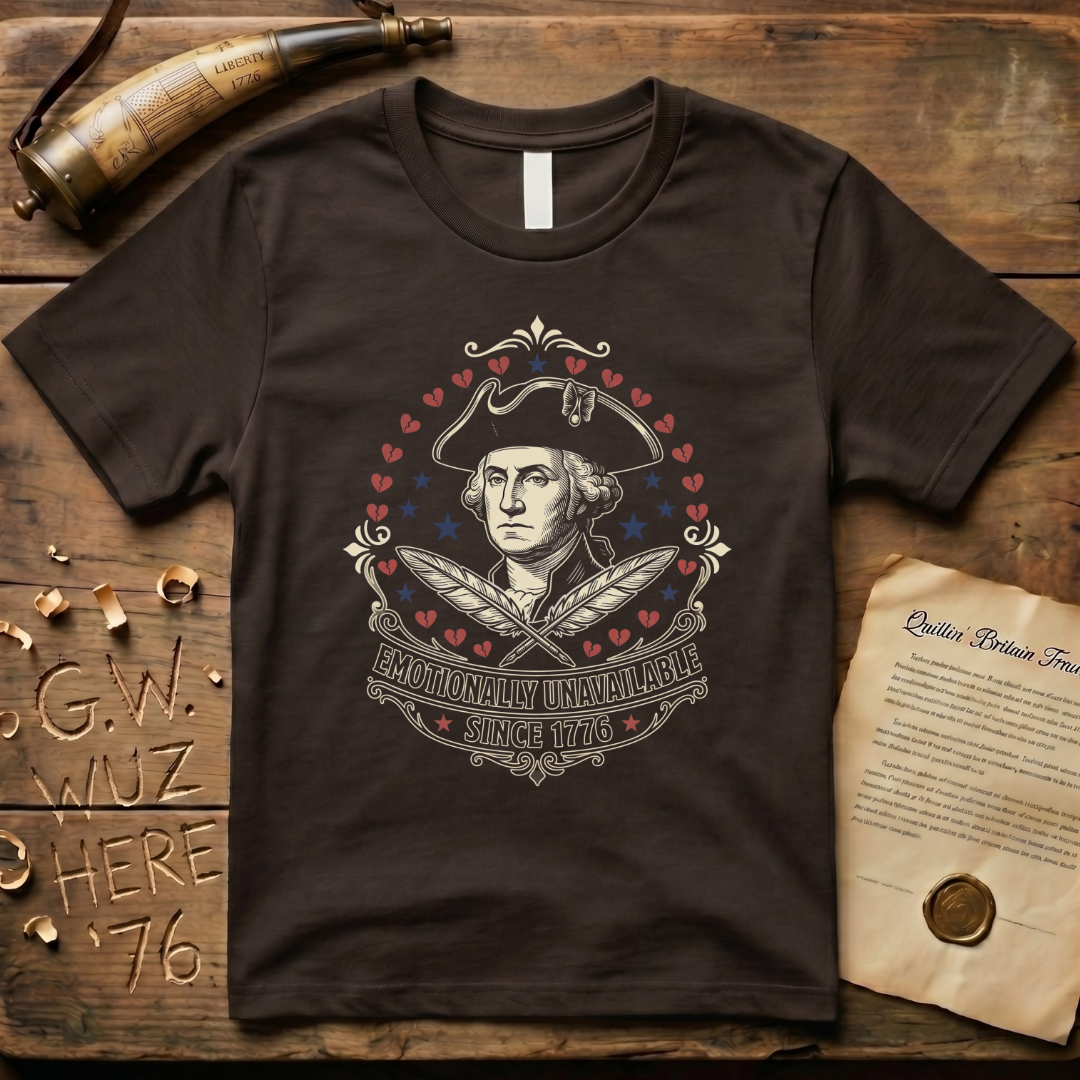 George Washington Emotionally Unavailable Since 1776 Dark T-Shirt