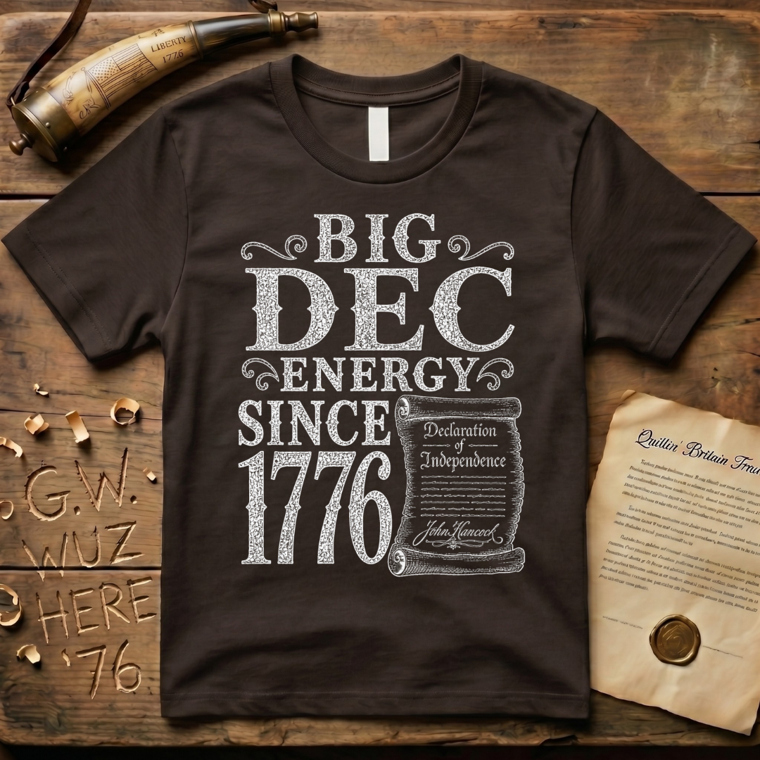 Big DEC Energy Since 1776 Declaration of Independence Dark T-Shirt