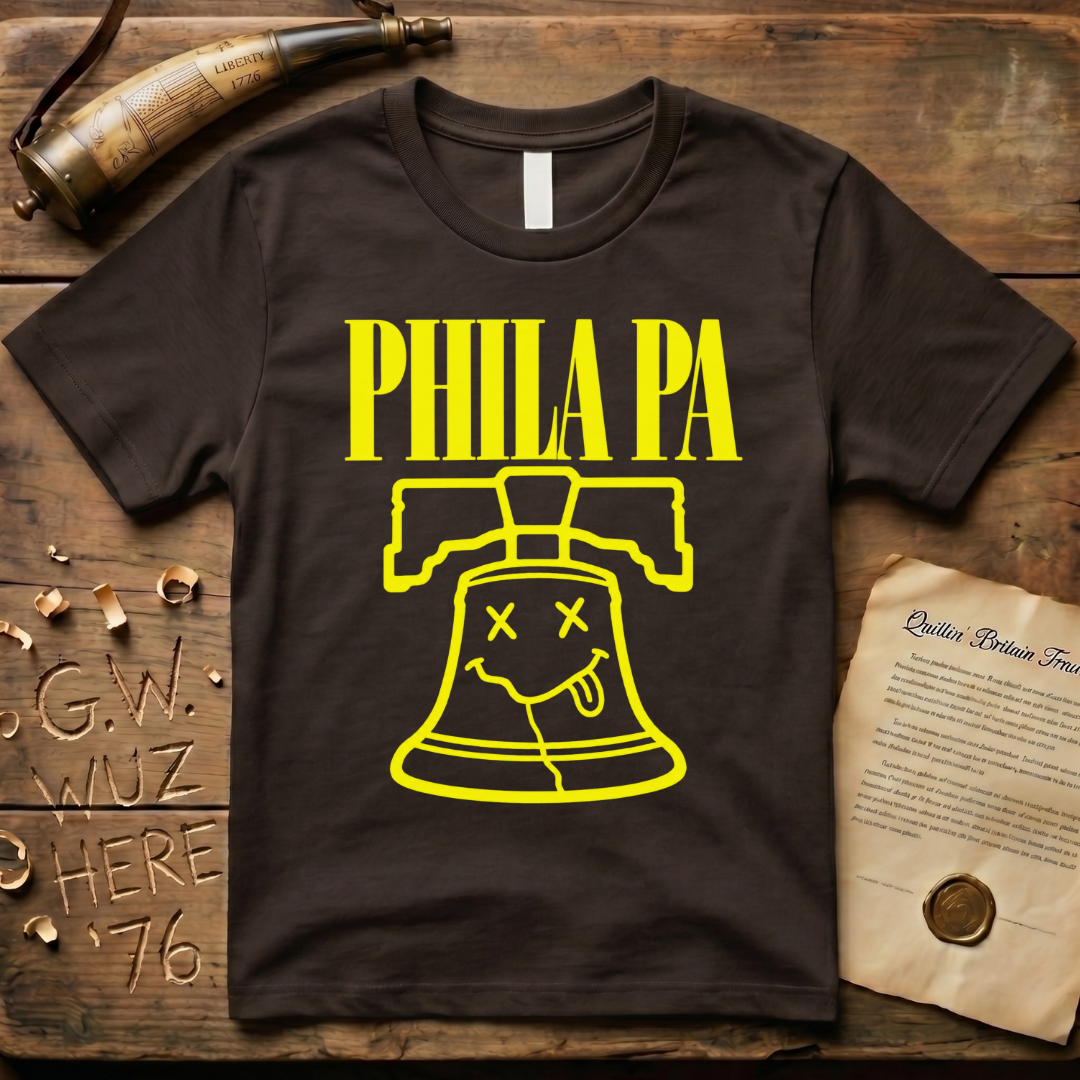 Phila PA Grunge Liberty Bell 90's Design Dark T-Shirt