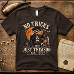 No Tricks Just Treason Halloween QBTC 1776 Dark T-Shirt