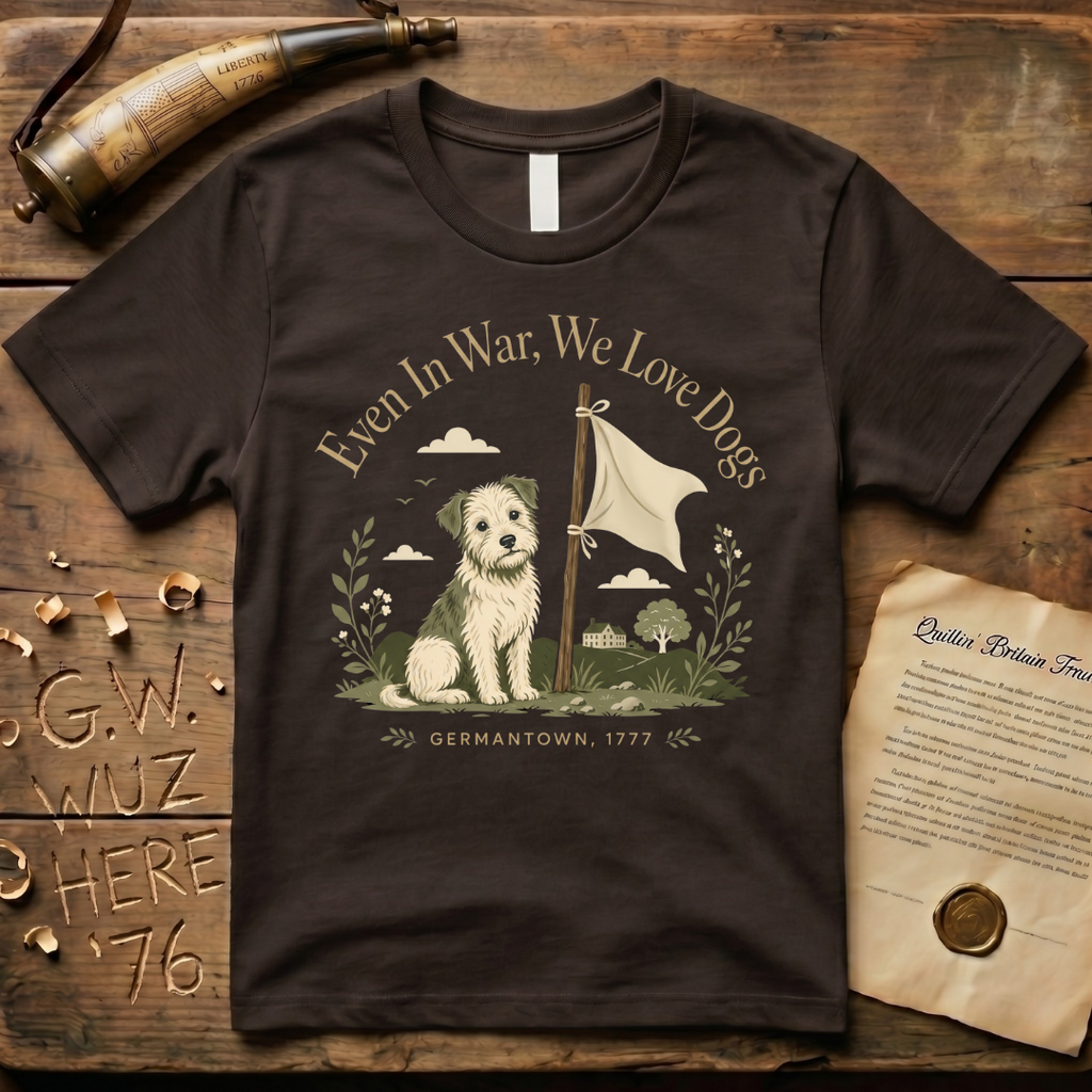 Lila - General Howe's Captured Dog - Even in War, We Love Dogs Dark T-Shirt