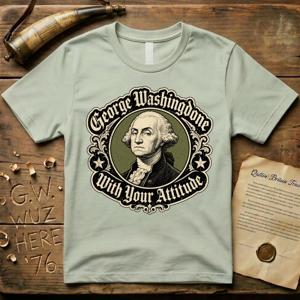 George Washingdone with Your Attitude Shield Design T-Shirt