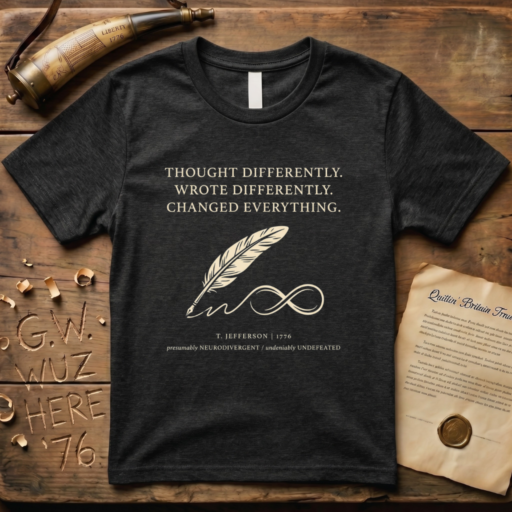Thomas Jefferson - Changed Everything - Gold Autism Infinity Symbol T-Shirt