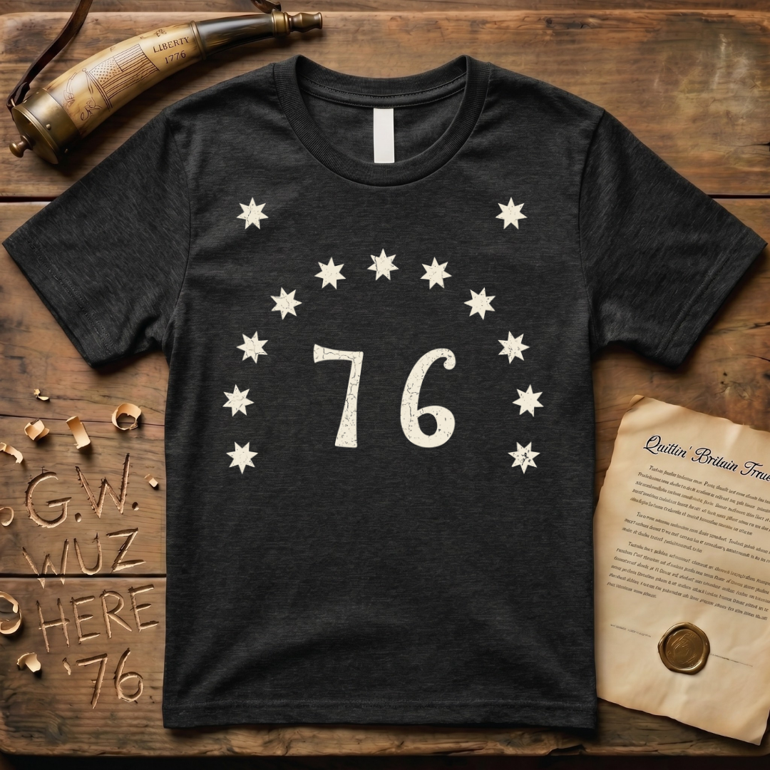Vintage Bennington "76" Revolutionary War Flag T-Shirt