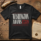 Washington - Adams 1789 Vintage Americana Presidential Campaign Dark T-Shirt