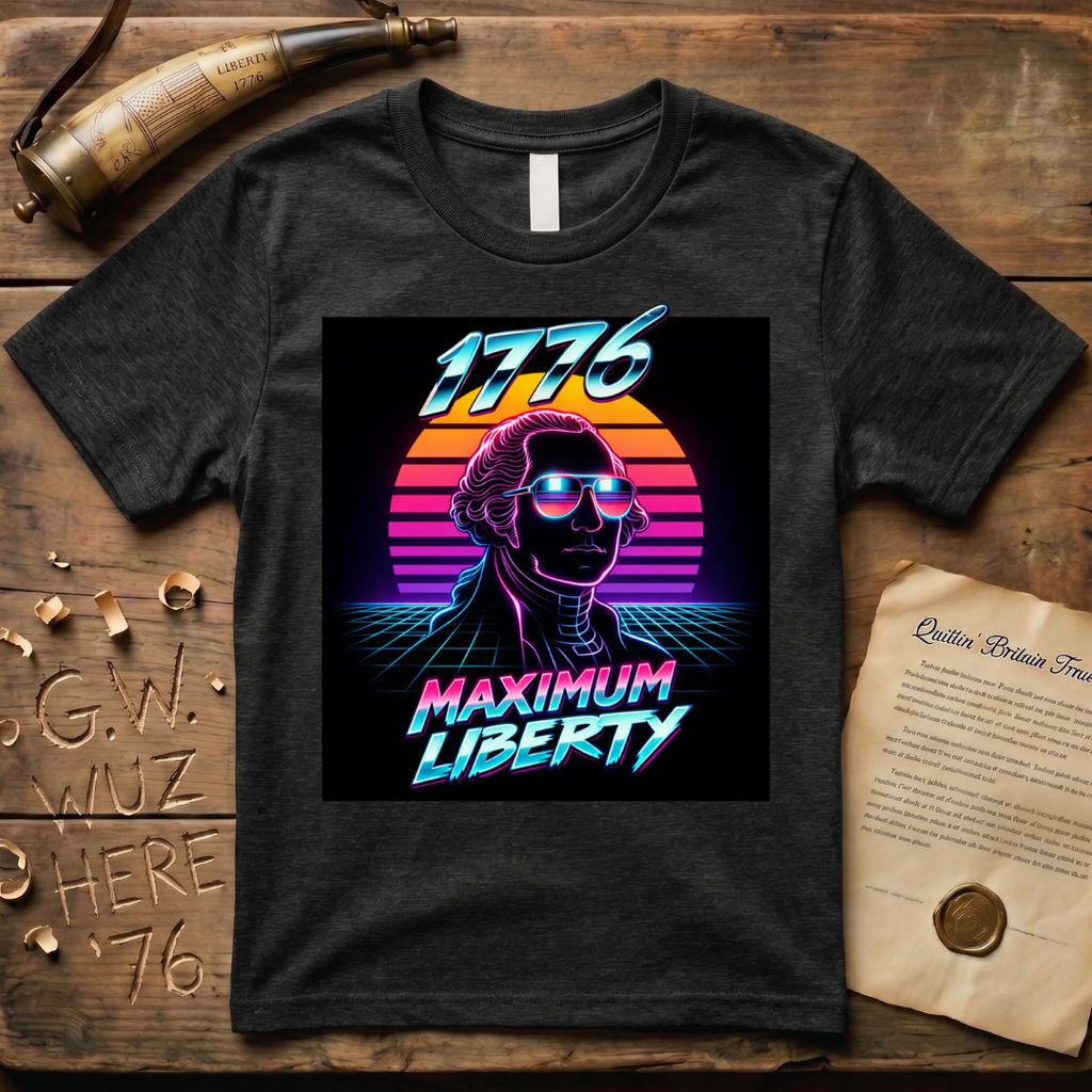 George Washington Maximum Liberty 80's Action Movie T-Shirt