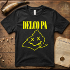 Delco PA Grunge Liberty Bell 90's Design Dark T-Shirt