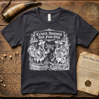 Cluck Around and Find Out Woodcut Dark-Style T-Shirt