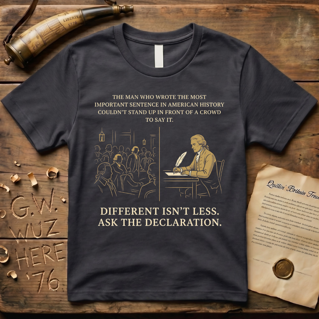 Different Isn't Less - Ask the Declaration - Celebrating Neurodivergence T-Shirt