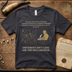 Different Isn't Less - Ask the Declaration - Celebrating Neurodivergence T-Shirt