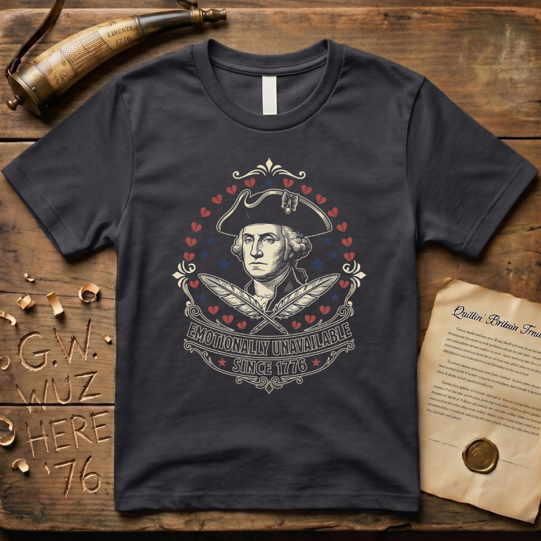 George Washington Emotionally Unavailable Since 1776 Dark T-Shirt