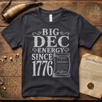 Big DEC Energy Since 1776 Declaration of Independence Dark T-Shirt