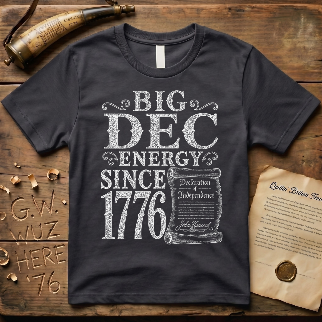 Big DEC Energy Since 1776 Declaration of Independence Dark T-Shirt