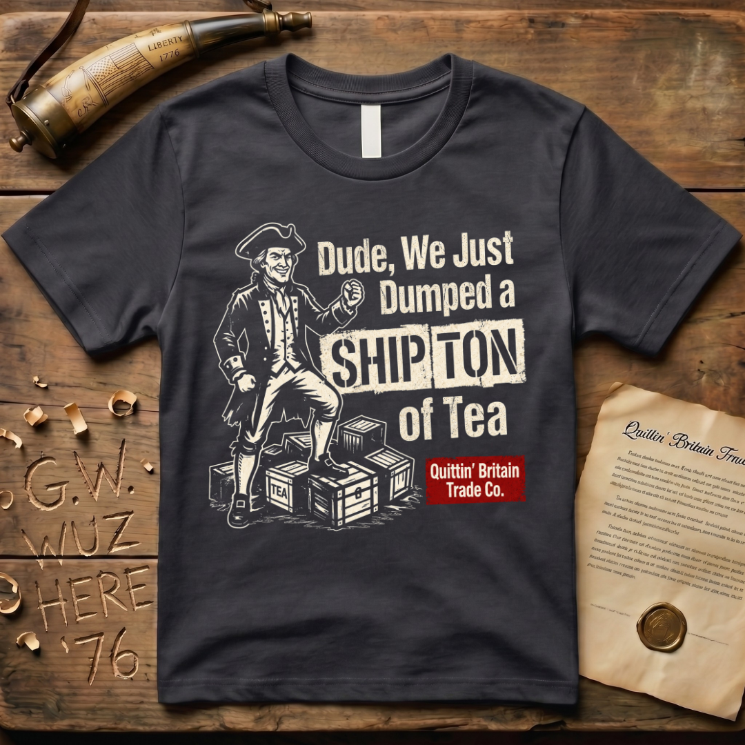 Dude, We Just Dumped a Ship Ton of Tea Sons of Liberty Dark T-Shirt