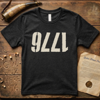 Upside Down 1776 Grunge-Style Dark T-Shirt
