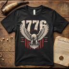 1776 Flying American Eagle Patriotic Flag Dark T-Shirt