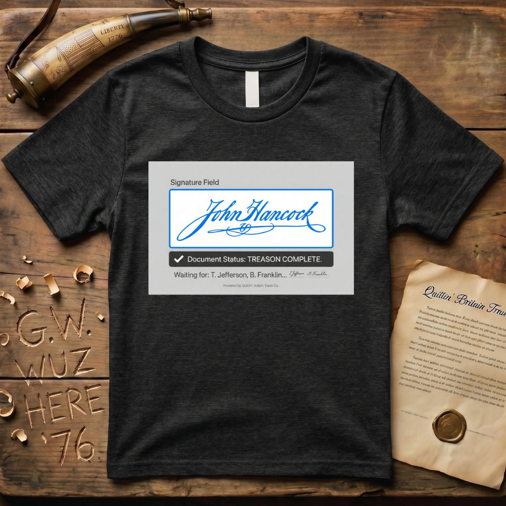 John Hancock Electronic Document Signature T-Shirt
