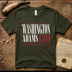 Washington - Adams 1789 Vintage Americana Presidential Campaign Dark T-Shirt