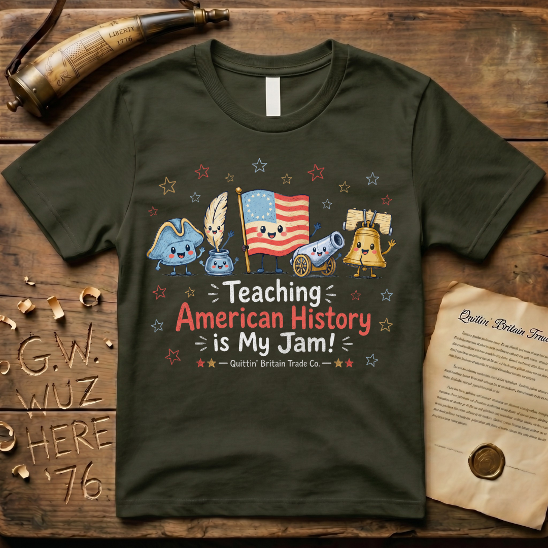 Teaching American History is My Jam Teacher Dark T-Shirt