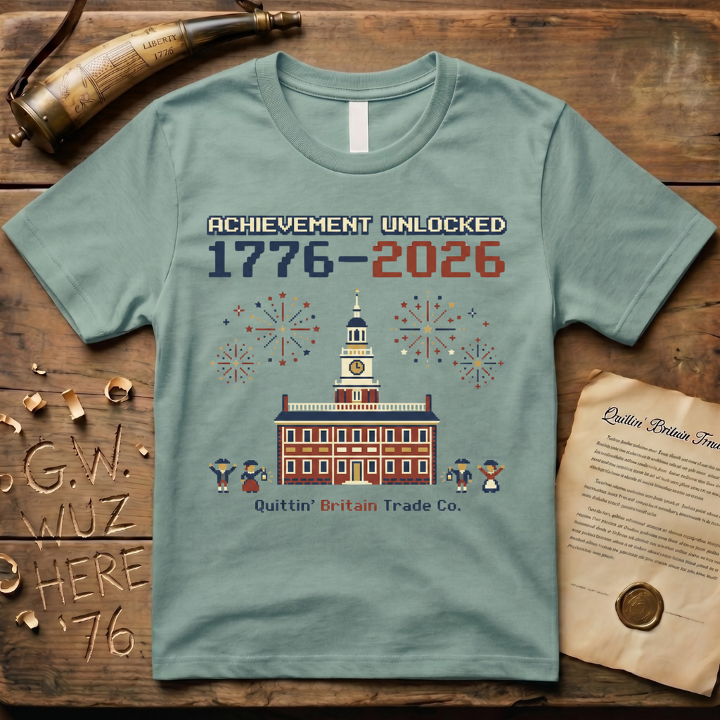 8-Bit Semiquincentennial Achievement Unlocked 1776-2026 T-Shirt