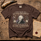 John Adams Not As Cool As His Wife - Comfort Colors® Dark T-Shirt