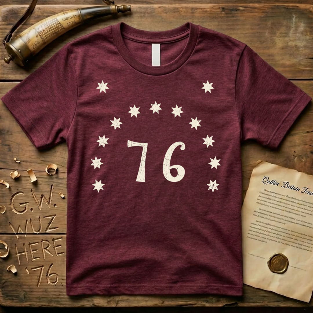Vintage Bennington "76" Revolutionary War Flag T-Shirt