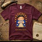 Liberty & Lattes Printed Patchwork Cute Patriot Coffee T-Shirt