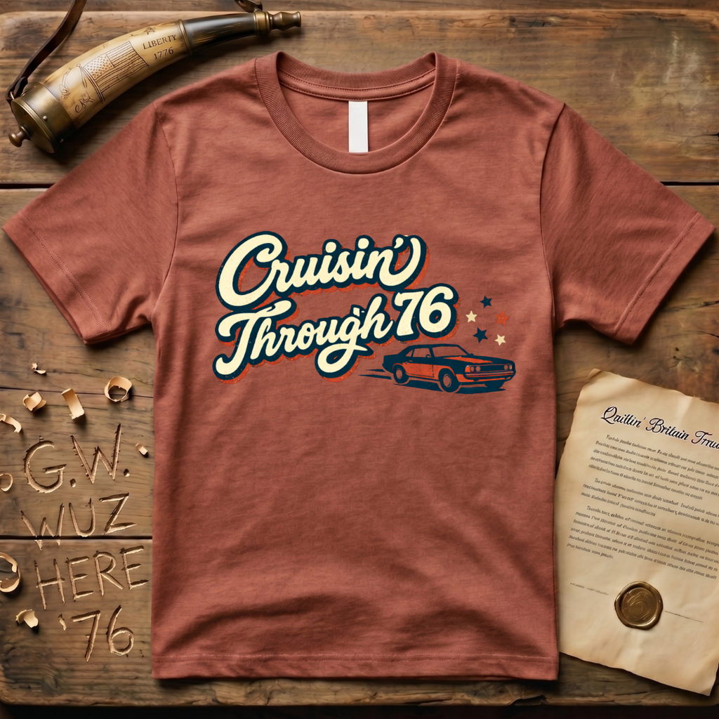 Retro 1976 Bicentennial Cruisin' Through '76 T-Shirt