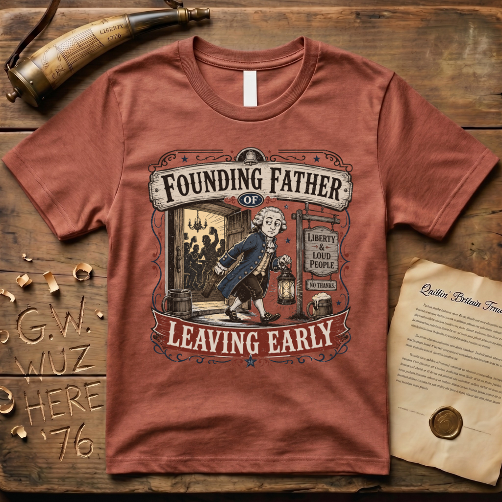 Founding Father of Leaving Early Irish Goodbye T-Shirt
