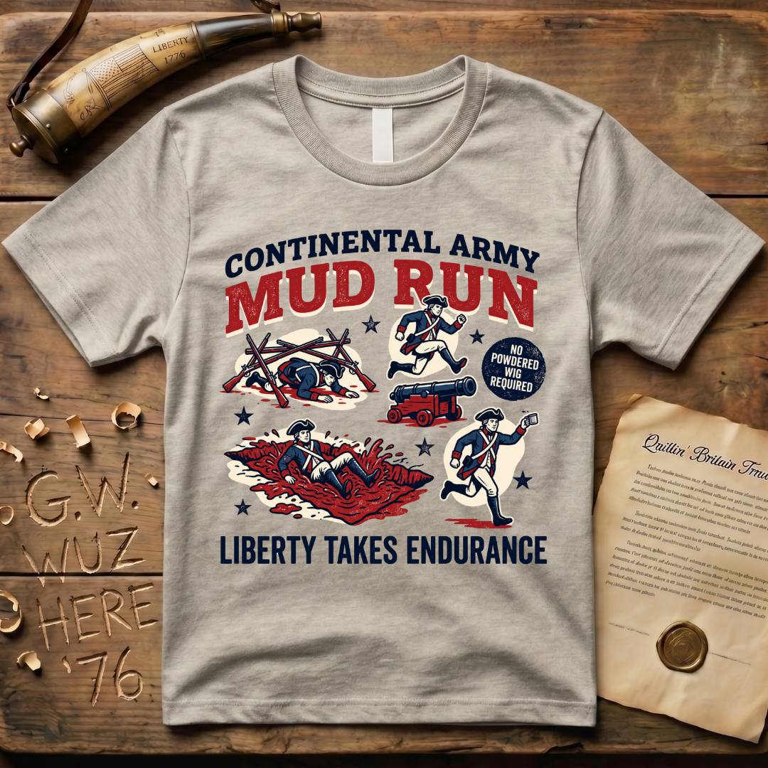 Continental Army Mud Run Liberty Takes Endurance T-Shirt