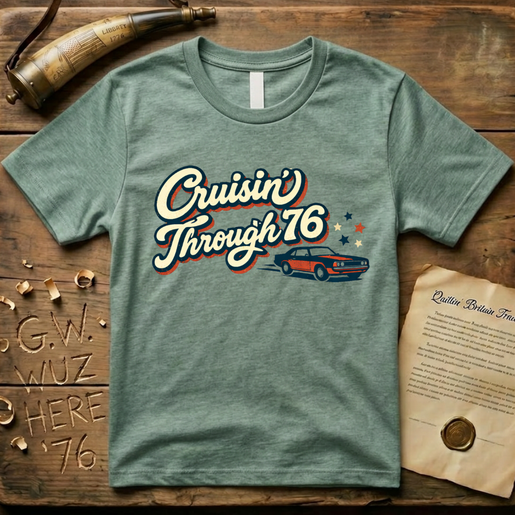 Retro 1976 Bicentennial Cruisin' Through '76 T-Shirt