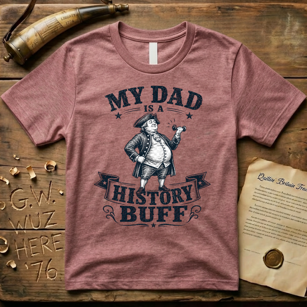 My Dad is a History Buff Woodcut Father's Day T-Shirt