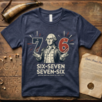 George Washington Woodcut 1776 6-7 7-6 T-Shirt