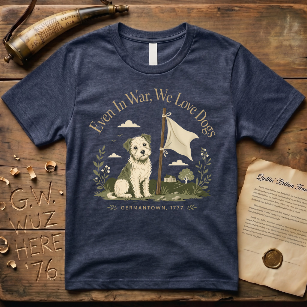 Lila - General Howe's Captured Dog - Even in War, We Love Dogs Dark T-Shirt