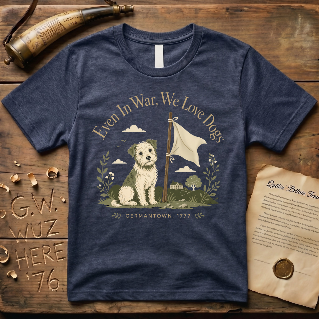 Lila - General Howe's Captured Dog - Even in War, We Love Dogs Dark T-Shirt