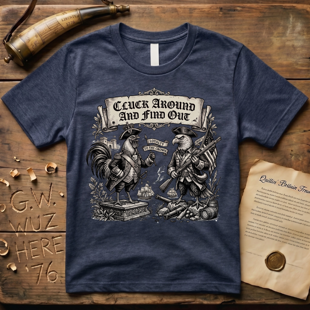 Cluck Around and Find Out Woodcut T-Shirt