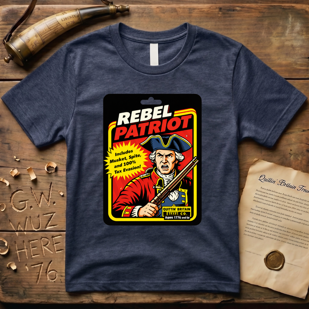 Rebel Patriot Action Figure Ages 1776 T-Shirt