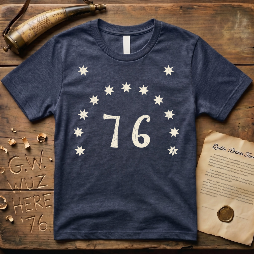 Vintage Bennington "76" Revolutionary War Flag T-Shirt
