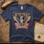 Majestic American Eagle - Land of the Free 1776 Dark T-Shirt