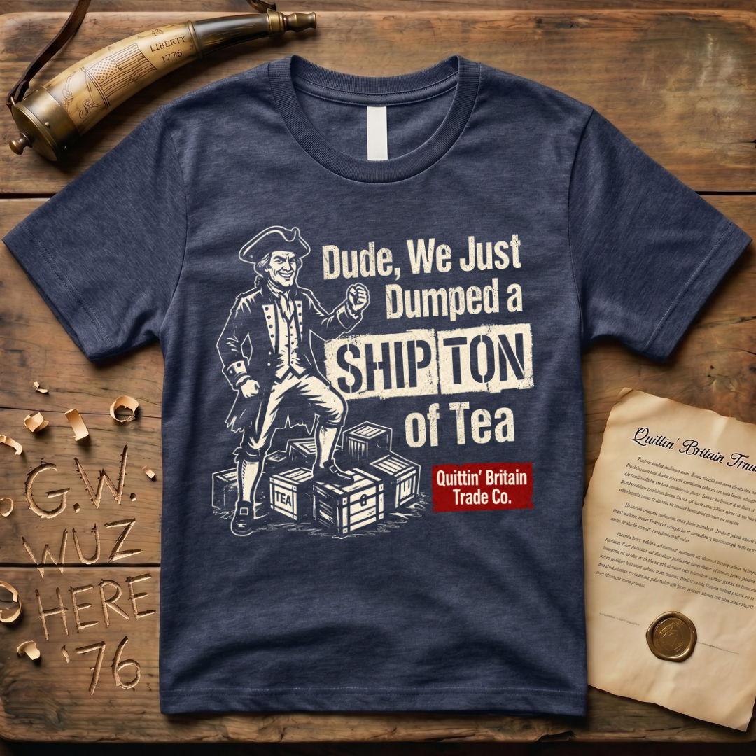Dude, We Just Dumped a Ship Ton of Tea Sons of Liberty Dark T-Shirt