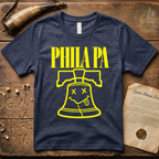 Phila PA Grunge Liberty Bell 90's Design Dark T-Shirt